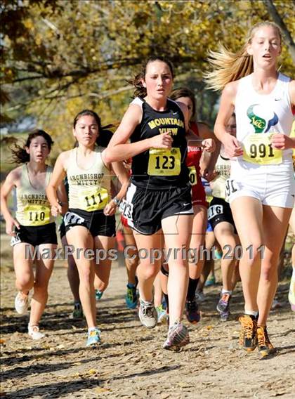 Thumbnail 3 in CIF State Cross Country Championships (Girls Division II) photogallery.