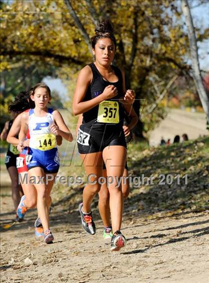 Thumbnail 1 in CIF State Cross Country Championships (Girls Division II) photogallery.