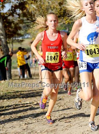 Thumbnail 1 in CIF State Cross Country Championships (Girls Division II) photogallery.