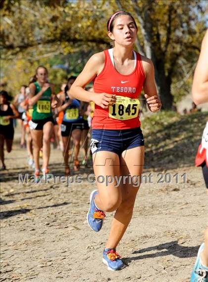 Thumbnail 1 in CIF State Cross Country Championships (Girls Division II) photogallery.