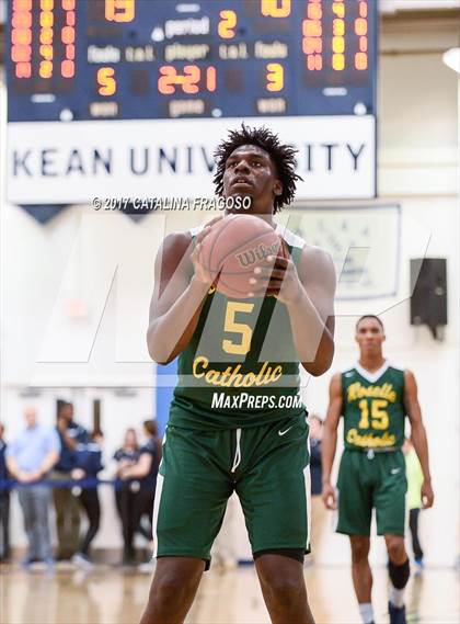 Thumbnail 1 in Patrick School vs Roselle Catholic (Investors Games) photogallery.