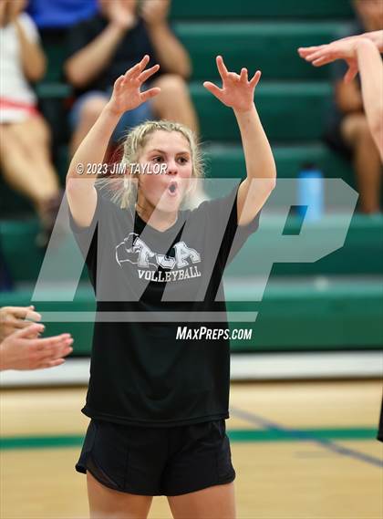 Thumbnail 2 in Trinity Christian vs All Saints (scrimmage) photogallery.