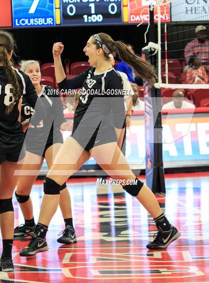 Thumbnail 1 in Louisburg vs. Community School of Davidson (NCHSAA 1A Final) photogallery.
