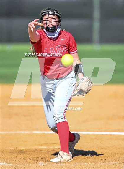 Thumbnail 1 in Cypress Woods vs Lake Belton (NFCA Texas High School Leadoff Classic Tournament) photogallery.