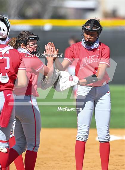 Thumbnail 2 in Cypress Woods vs Lake Belton (NFCA Texas High School Leadoff Classic Tournament) photogallery.