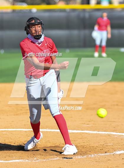 Thumbnail 1 in Cypress Woods vs Lake Belton (NFCA Texas High School Leadoff Classic Tournament) photogallery.