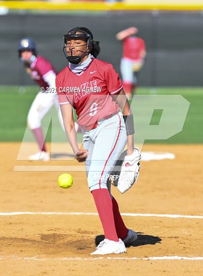 Thumbnail 1 in Cypress Woods vs Lake Belton (NFCA Texas High School Leadoff Classic Tournament) photogallery.