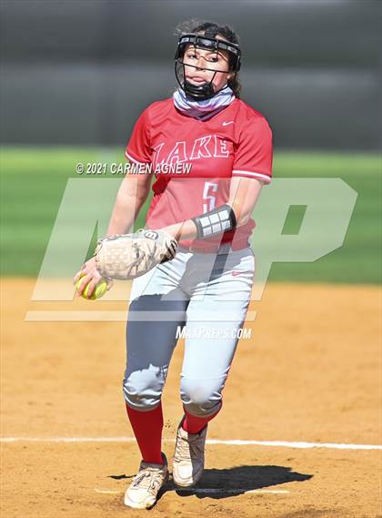 Thumbnail 1 in Cypress Woods vs Lake Belton (NFCA Texas High School Leadoff Classic Tournament) photogallery.