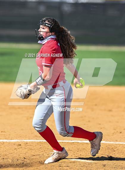Thumbnail 1 in Cypress Woods vs Lake Belton (NFCA Texas High School Leadoff Classic Tournament) photogallery.