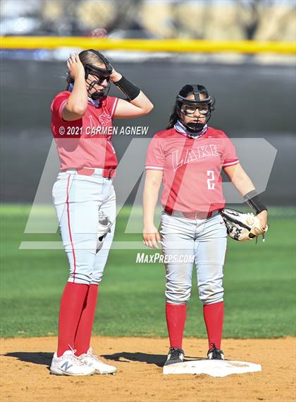 Thumbnail 1 in Cypress Woods vs Lake Belton (NFCA Texas High School Leadoff Classic Tournament) photogallery.