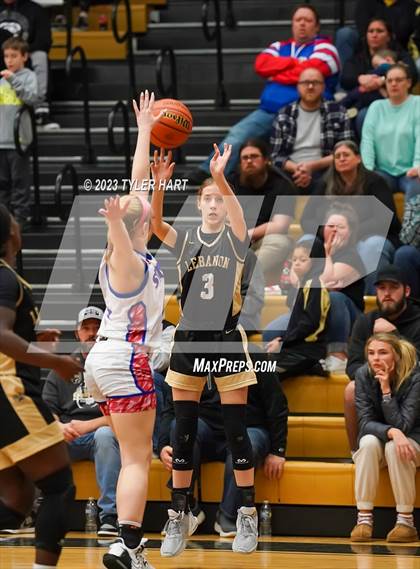 Thumbnail 2 in Lebanon vs. Western Boone (IHSAA 3A Sectional First Round) photogallery.