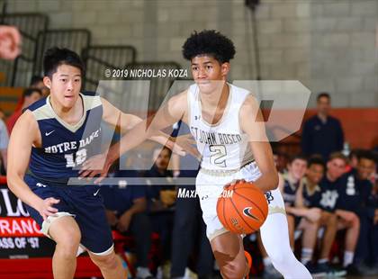 Thumbnail 1 in St. John Bosco vs. Notre Dame (SO) (Nike Extravaganza) photogallery.