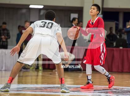 Thumbnail 2 in Cambridge Rindge & Latin vs Crossroads (Spalding Hoophall Classic) photogallery.
