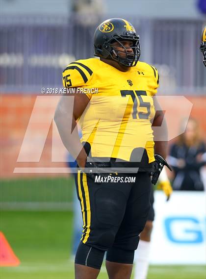 Thumbnail 1 in Bingham vs. St. Frances Academy (GEICO State Champions Bowl Series) photogallery.