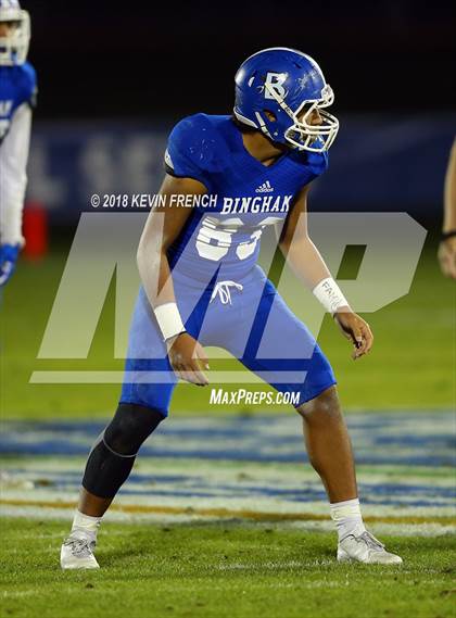 Thumbnail 1 in Bingham vs. St. Frances Academy (GEICO State Champions Bowl Series) photogallery.