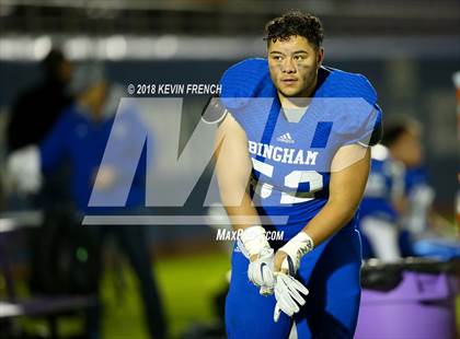 Thumbnail 2 in Bingham vs. St. Frances Academy (GEICO State Champions Bowl Series) photogallery.