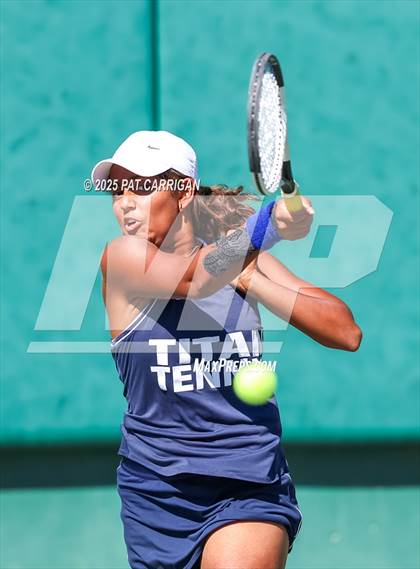 Thumbnail 2 in Wylie vs Frisco Centennial (UIL 5A Tennis Semifinal) photogallery.