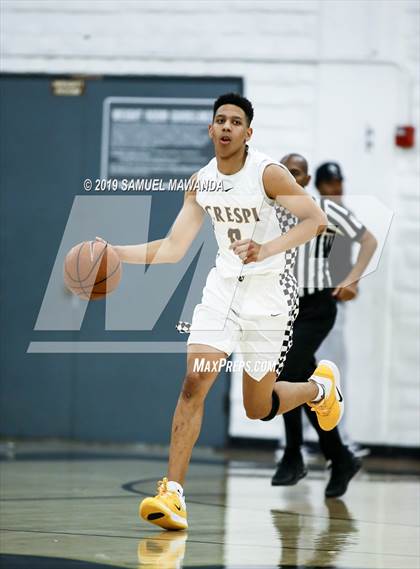 Thumbnail 2 in  Crespi vs Knight (5th West Valley Tip Off Tournament) photogallery.
