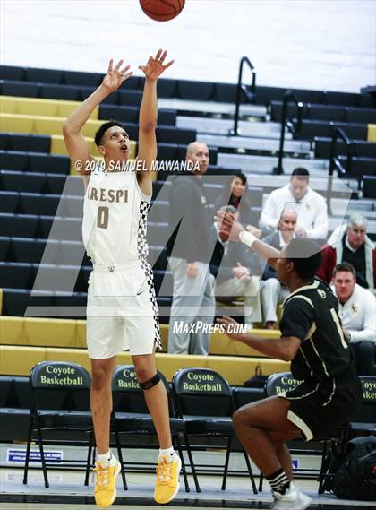 Thumbnail 3 in  Crespi vs Knight (5th West Valley Tip Off Tournament) photogallery.