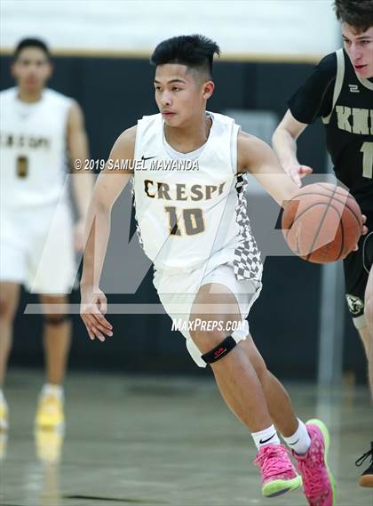 Thumbnail 3 in  Crespi vs Knight (5th West Valley Tip Off Tournament) photogallery.