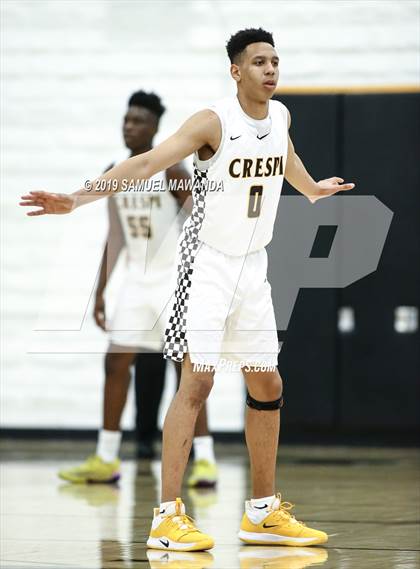 Thumbnail 2 in  Crespi vs Knight (5th West Valley Tip Off Tournament) photogallery.