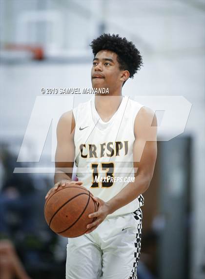 Thumbnail 2 in  Crespi vs Knight (5th West Valley Tip Off Tournament) photogallery.