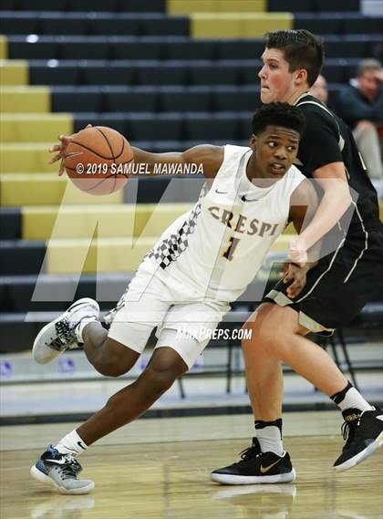 Thumbnail 2 in  Crespi vs Knight (5th West Valley Tip Off Tournament) photogallery.