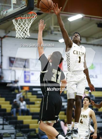 Thumbnail 2 in  Crespi vs Knight (5th West Valley Tip Off Tournament) photogallery.