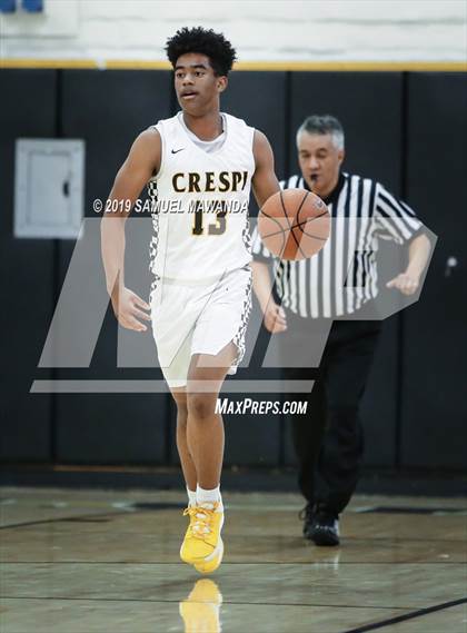 Thumbnail 2 in  Crespi vs Knight (5th West Valley Tip Off Tournament) photogallery.