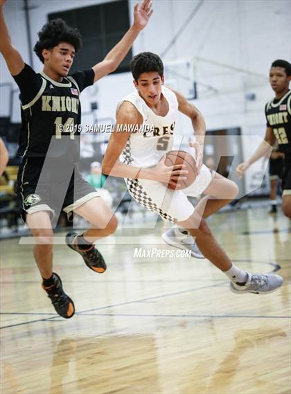Thumbnail 1 in  Crespi vs Knight (5th West Valley Tip Off Tournament) photogallery.