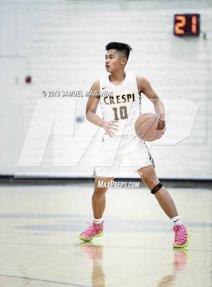 Thumbnail 3 in  Crespi vs Knight (5th West Valley Tip Off Tournament) photogallery.
