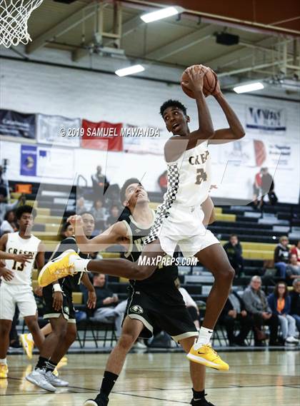 Thumbnail 1 in  Crespi vs Knight (5th West Valley Tip Off Tournament) photogallery.