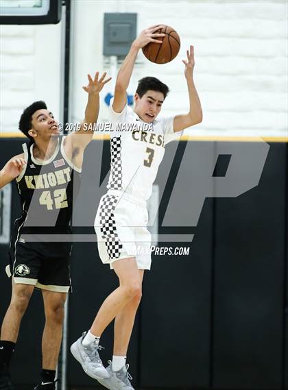 Thumbnail 2 in  Crespi vs Knight (5th West Valley Tip Off Tournament) photogallery.