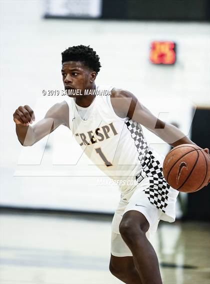Thumbnail 2 in  Crespi vs Knight (5th West Valley Tip Off Tournament) photogallery.