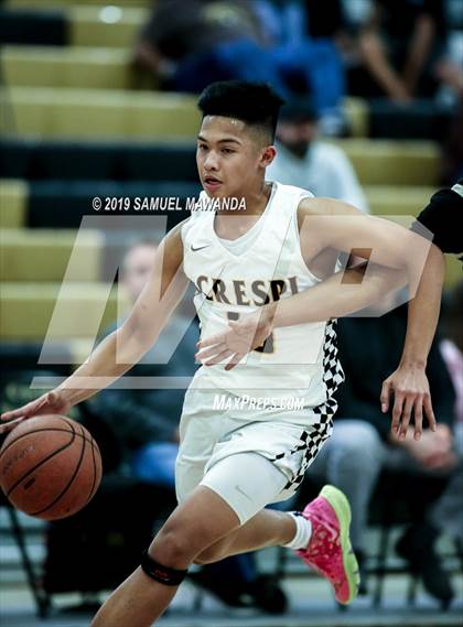 Thumbnail 2 in  Crespi vs Knight (5th West Valley Tip Off Tournament) photogallery.