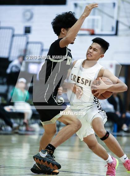 Thumbnail 1 in  Crespi vs Knight (5th West Valley Tip Off Tournament) photogallery.