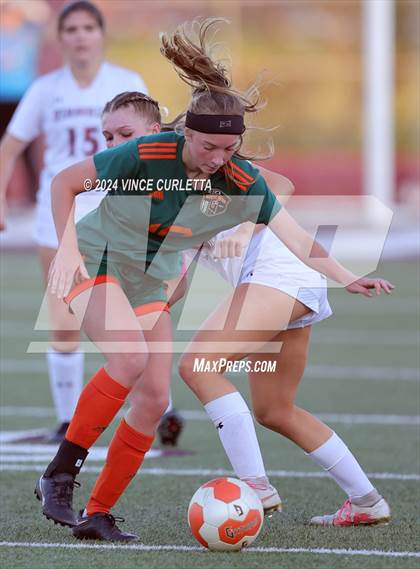 Thumbnail 3 in Wimberley vs. Gateway College Preparatory (UIL 4A Soccer Bi-District) photogallery.