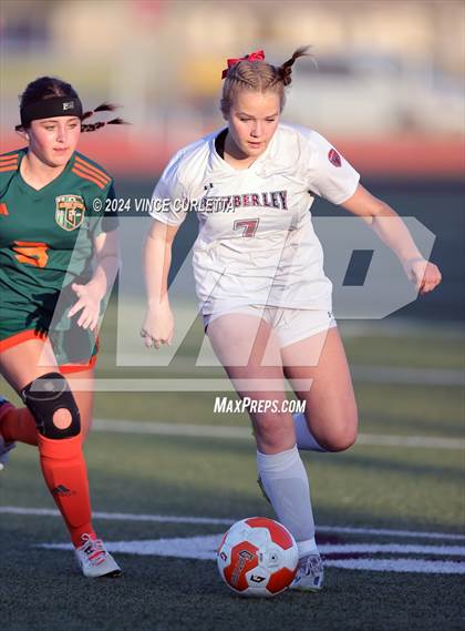 Thumbnail 3 in Wimberley vs. Gateway College Preparatory (UIL 4A Soccer Bi-District) photogallery.
