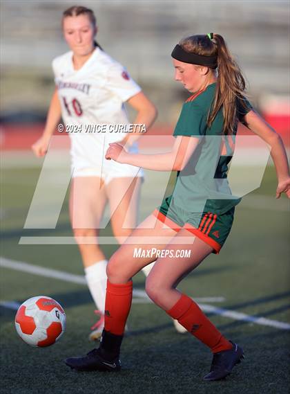 Thumbnail 3 in Wimberley vs. Gateway College Preparatory (UIL 4A Soccer Bi-District) photogallery.