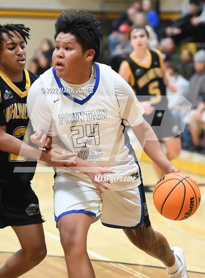 Thumbnail 1 in Fountain Hills vs. Highland Prep (Coyotes Basketball Invitational) Championship photogallery.