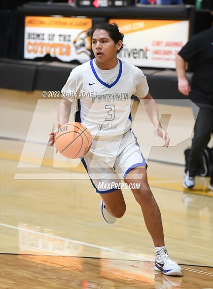 Thumbnail 3 in Fountain Hills vs. Highland Prep (Coyotes Basketball Invitational) Championship photogallery.