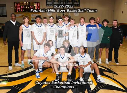 Thumbnail 2 in Fountain Hills vs. Highland Prep (Coyotes Basketball Invitational) Championship photogallery.