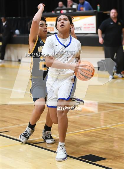 Thumbnail 3 in Fountain Hills vs. Highland Prep (Coyotes Basketball Invitational) Championship photogallery.