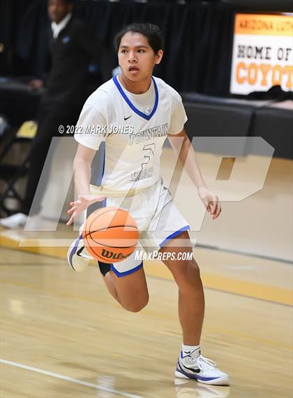 Thumbnail 2 in Fountain Hills vs. Highland Prep (Coyotes Basketball Invitational) Championship photogallery.