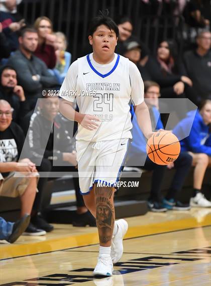 Thumbnail 3 in Fountain Hills vs. Highland Prep (Coyotes Basketball Invitational) Championship photogallery.
