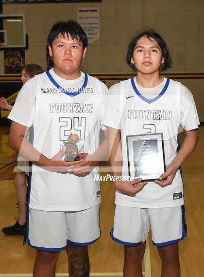 Thumbnail 3 in Fountain Hills vs. Highland Prep (Coyotes Basketball Invitational) Championship photogallery.