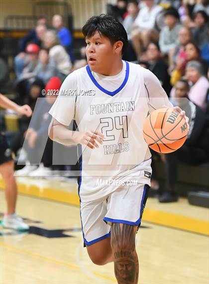 Thumbnail 2 in Fountain Hills vs. Highland Prep (Coyotes Basketball Invitational) Championship photogallery.