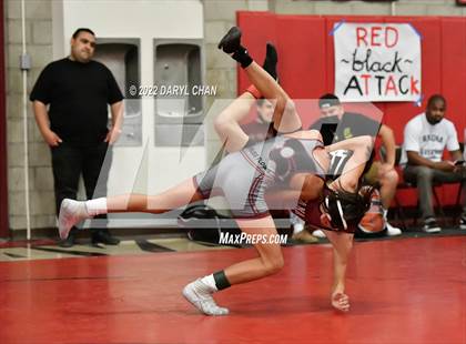 Thumbnail 2 in Fontana vs Paloma Valley & La Canada (CIF Southern Section Wrestling Championships) photogallery.