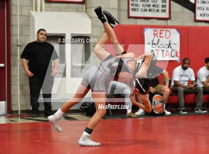 Thumbnail 1 in Fontana vs Paloma Valley & La Canada (CIF Southern Section Wrestling Championships) photogallery.