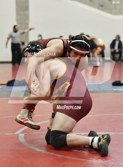 Thumbnail 2 in Fontana vs Paloma Valley & La Canada (CIF Southern Section Wrestling Championships) photogallery.